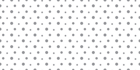 Minimal seamless polka dot vector background, simple black gray dotted pattern on white, modern repeating circle texture design for fabric, wrapping paper, wallpaper, textile, and decorative projects