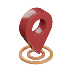 Map Pin 3d icon render.