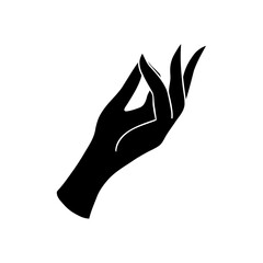 sun moon star and hand illustration