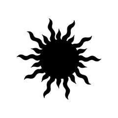 sun moon star and hand illustration