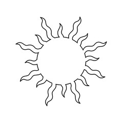 sun moon star and hand illustration