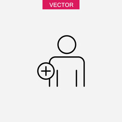 User add icon Thin line illustration set vector illustration for web and app..eps