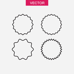 Vintage Labels, Stickers. Set Of Line, Outline simple illustration for web and app..eps