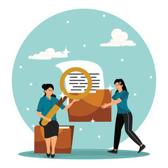 Document concept, content or research paper, documentation file folder storage.