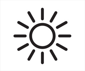 Sun Icon with Rays for Energy and Illumination