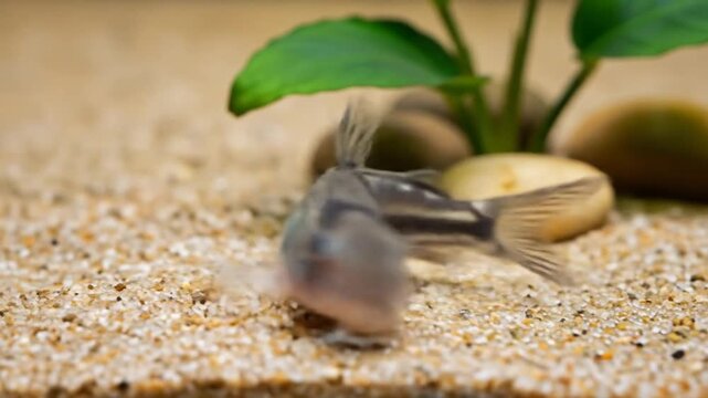 Corydoras Elegans Catfish: Delightful freshwater aquarium pets gracefully gliding through the tank