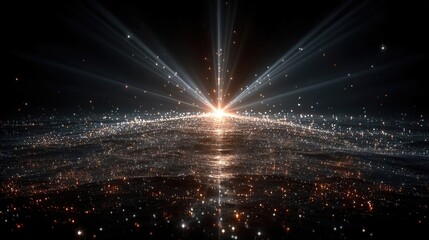 White glowing star flare light effect, sparkle and flash shine on transparent background