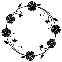 frame with flowers