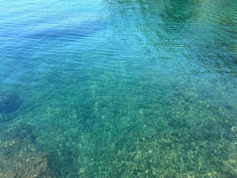 Sea amazing clear tranquil water.