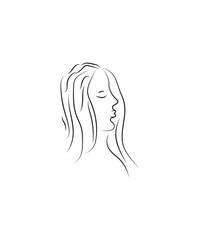 woman icon, vector best line icon.