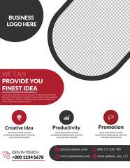 Abstract bussiness flyer template design.