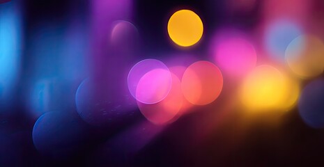 Abstract bokeh of vibrant lights