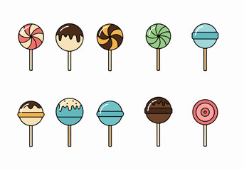 Facial expressions set with transparent background