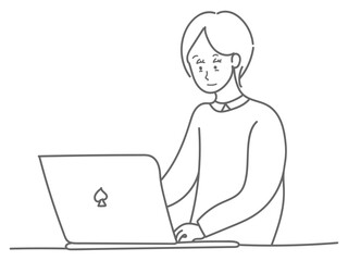 パソコン　男性　女性