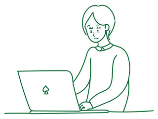 パソコン　男性　女性