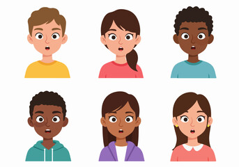 Colorful dresses collection with transparent background