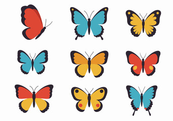 Colorful dog houses collection with transparent background