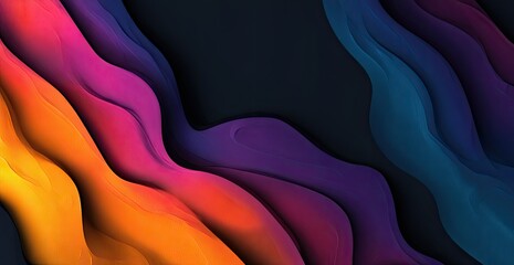 Abstract wavy layered design