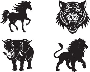 Black and White Silhouette of a Tree Branch on transparent background