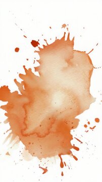Red splatter of paint or dye on white background