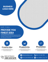 Abstract bussiness flyer template design.