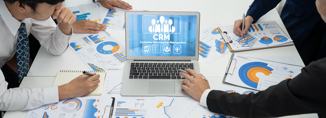 Customer relationship management system on brisk computer for CRM business and enterprise