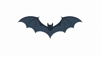 Fototapeta premium Vector Illustration of a Bat in Flight with Spread Wings