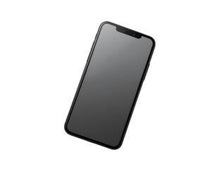 black smartphone isolated on white background