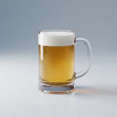 Glass Beer Mug Studio Shot: Photorealistic 4K Image