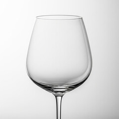 Wine Glass Product Photo: Monochrome, Macro, White Background