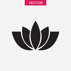 Water lily icon vector flat black simple illustration for web and app..eps