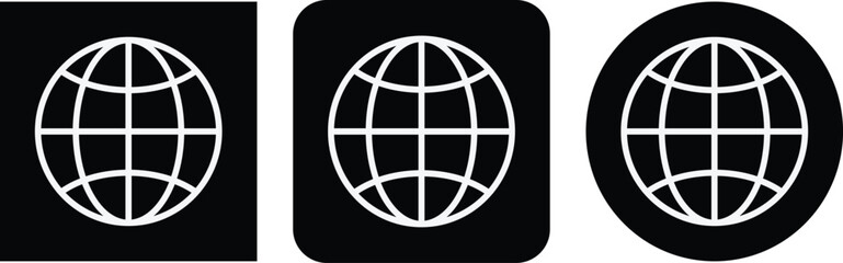 global icon set, web icon symbol, international connectivity global awareness, web icon stock vector illustration,