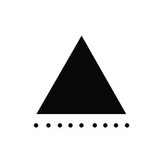 Fototapeta premium Black triangle with dots geometric symbol
