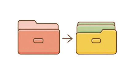 File or Folder Migration Process Icon.