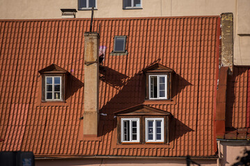 Roofs of old houses in Riga