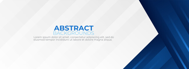 Modern abstract blue and white background with overlapping diagonal shapes.