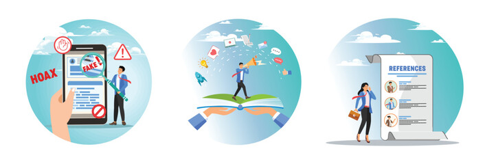 Fake news. Content or article writing or advertising creativity. Professional references resume.