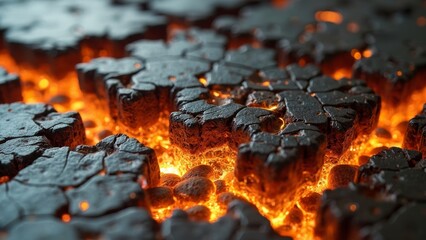 Lava textured rock landscape