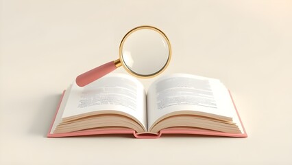 Obraz premium old book and magnifying glass