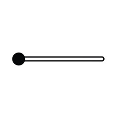 Black circle on horizontal line simple