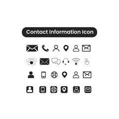 Business card contact information icons. Contact us icon - Phone, mail, fax, info, e-mail, support... vector. contact and web icons set. Set of contact us icons for web and website.