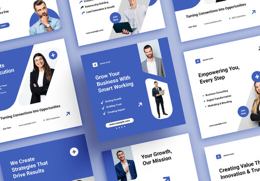 Modern Corporate Social Media Post Template Design