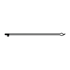 Black metal rod with pointed end vector