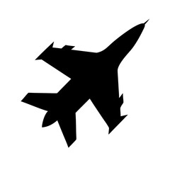Powerful Fighter Jet Silhouette A Bold Vector Illustration