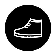 black and white illustration of shoes icon