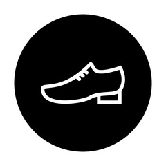 black and white illustration of shoes icon
