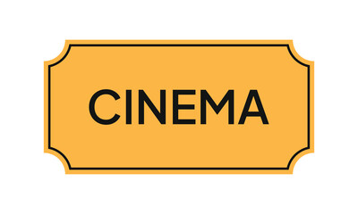 Movie Tickets for Cinema on Vector Format. vintage cinema ticket template. Vector creative concept retro paper cinema ticket. Isolatedn on white background.