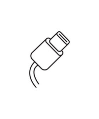 charging cable icon, vector best line icon.