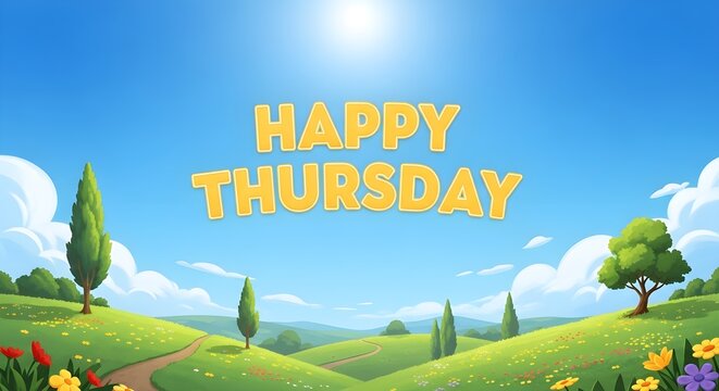 Happy Thursday Text and a Sunny Day