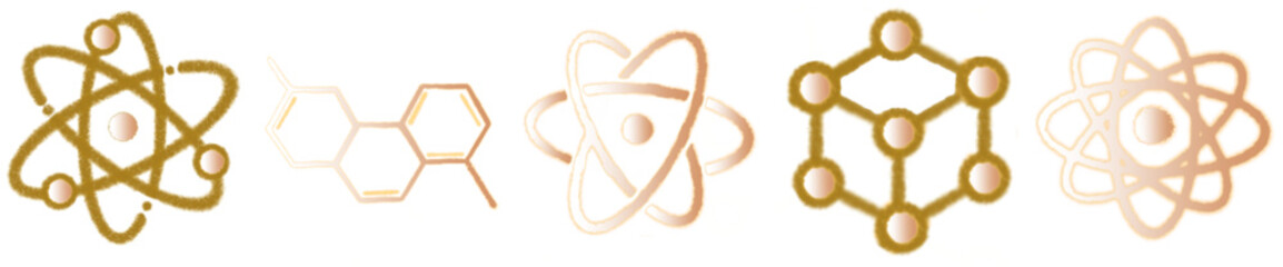 Molecular Structure PNG Illustration for Science and Chemistry Design